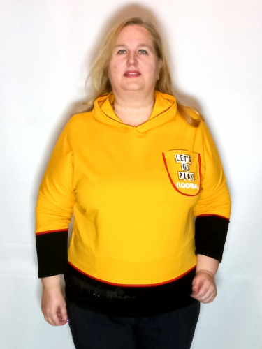 Блузон IS-8729 (желтый)  (Турция, разные производители) — размеры 1 размер