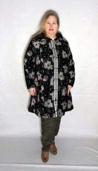 Кардиган-ветровка "FASHION" серые цветы Кардиган-ветровка "FASHION" серые цветы